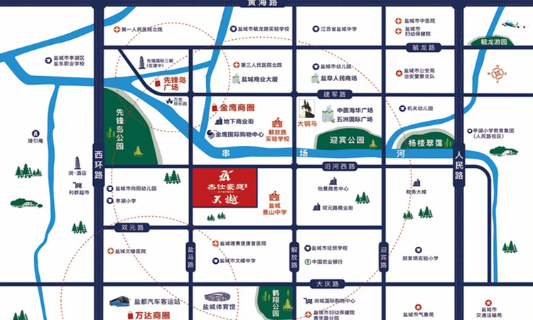 杰仕豪庭天樾交通图