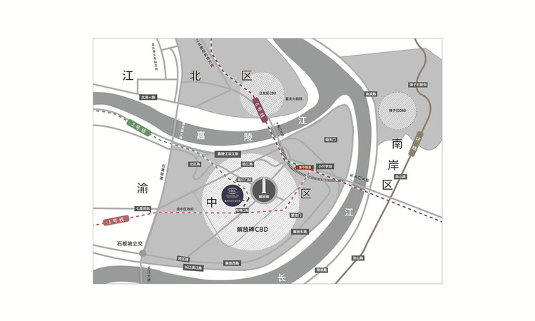 重庆ONE行政公寓交通图