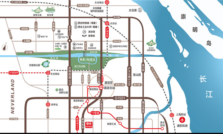 越秀向东岛交通图