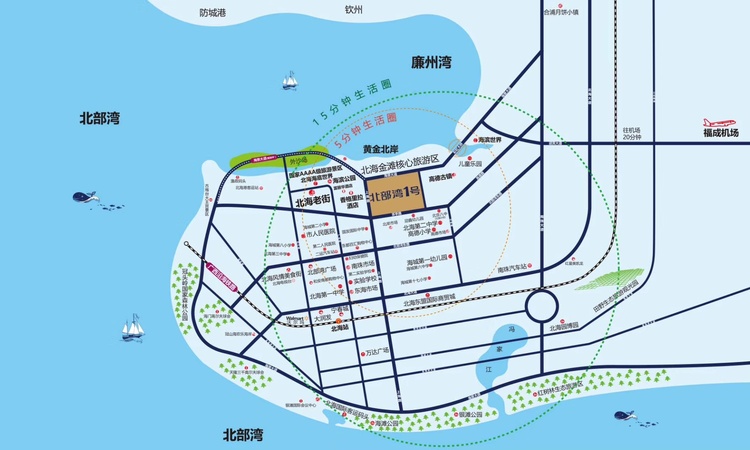 北部湾一号交通图