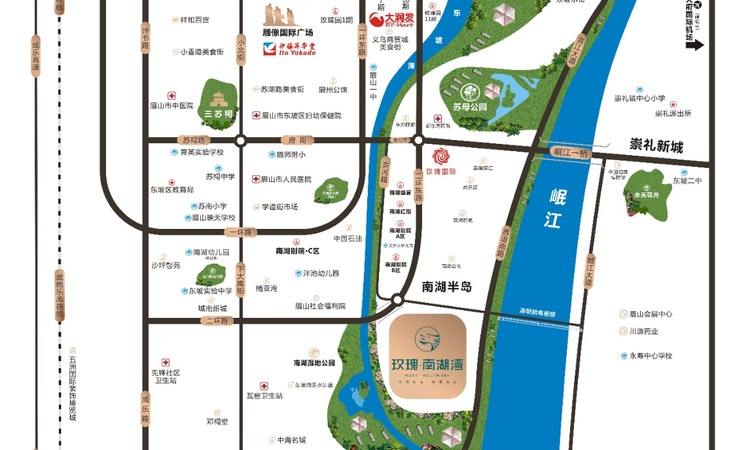 玫瑰园·南湖湾交通图