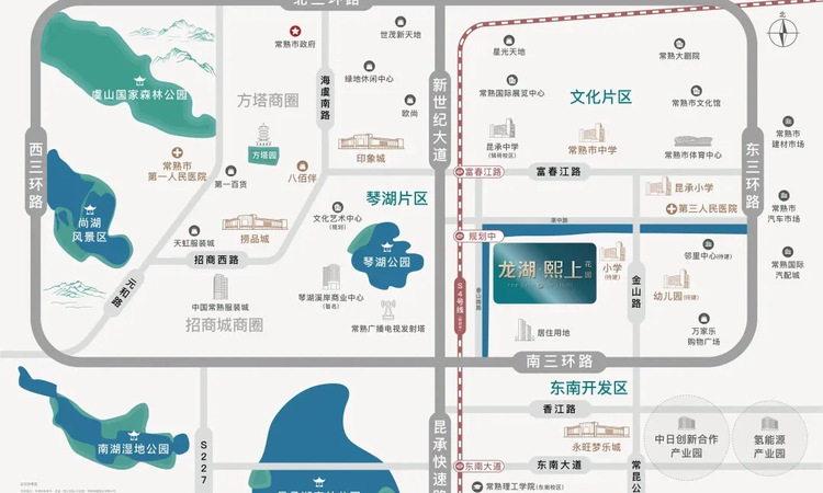 龙湖熙上周边配套图