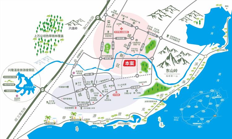 万宁·时代峯璟交通图