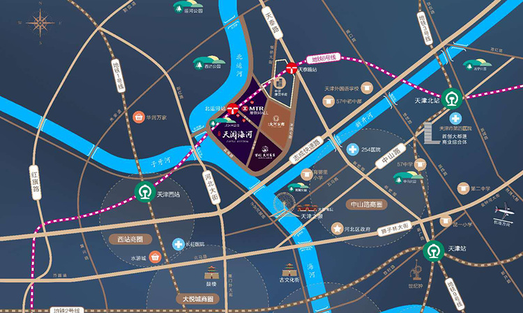 首创天阅海河交通图