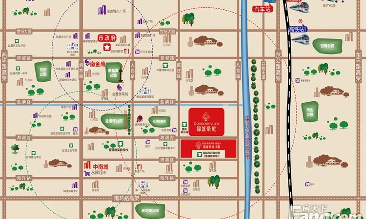 锦盛豪庭·南郡交通图