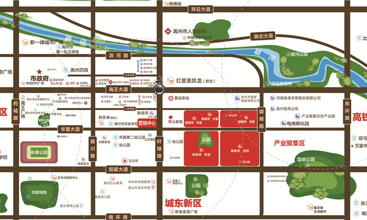 御湖湾·林溪交通图