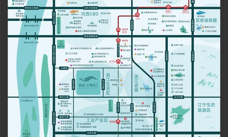 新城云漾滨江交通图