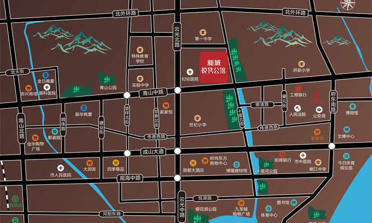 新城悦隽公馆交通图