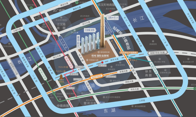 武汉绿地中心交通图
