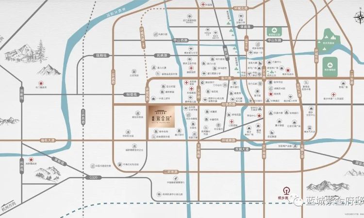 蓝城紫金府邸交通图