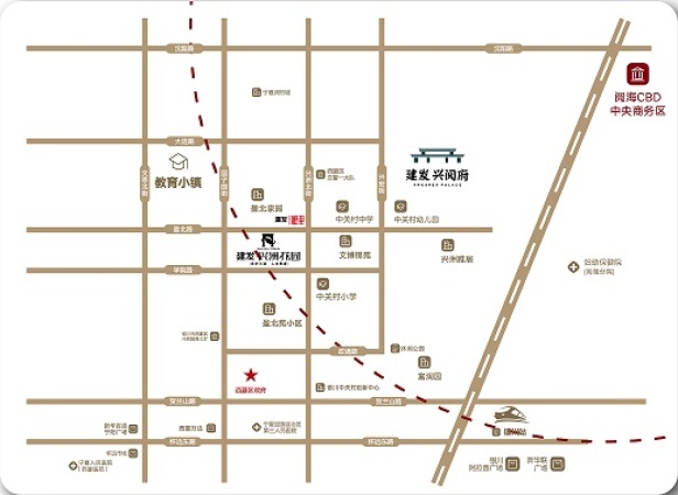 兴洲花园D区（商业）交通图