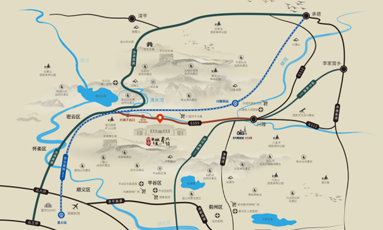 中冶·长城十里春风镇交通图