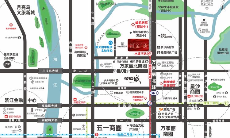 荣盛汇金广场交通图