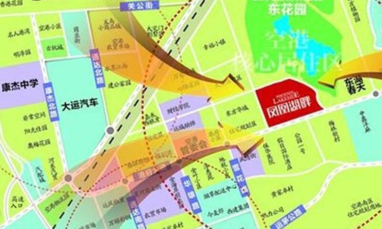 凤凰湖畔交通图