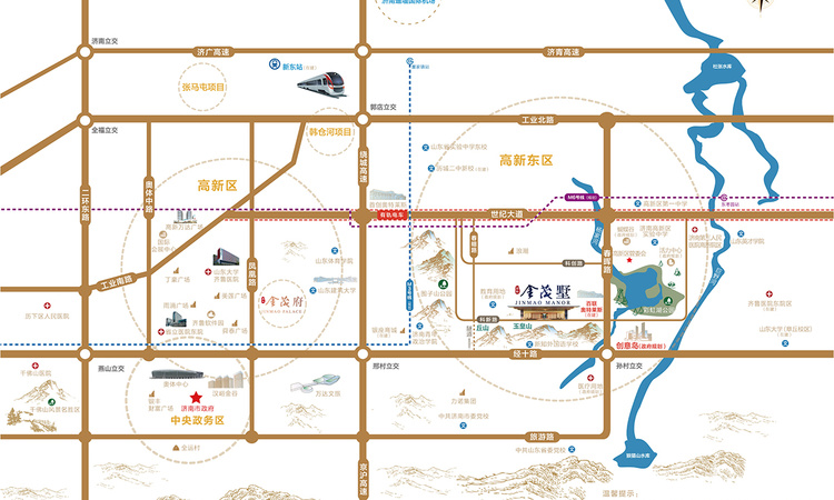 高新山语湖交通图