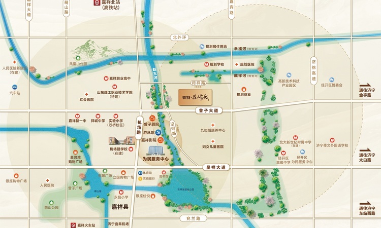 青特·花屿城交通图