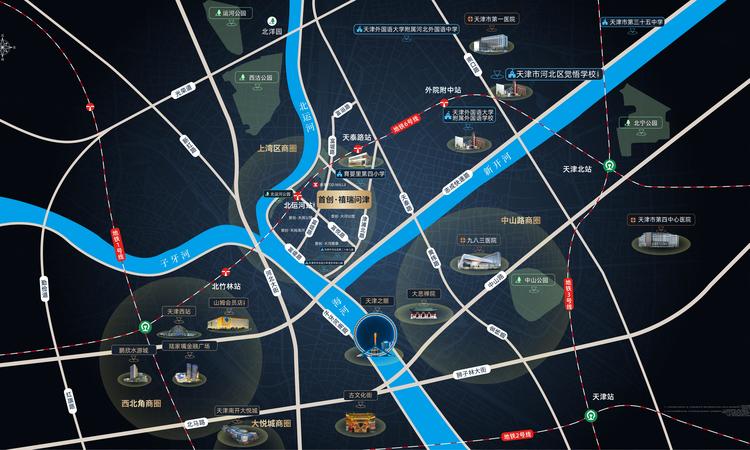 首创禧瑞问津交通图