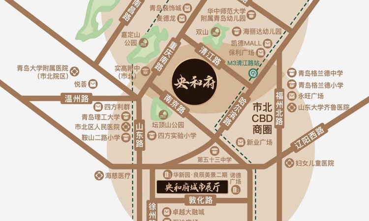 华新园·央和府交通图