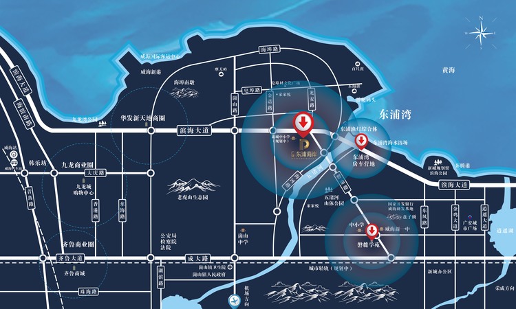 广安东浦海岸交通图