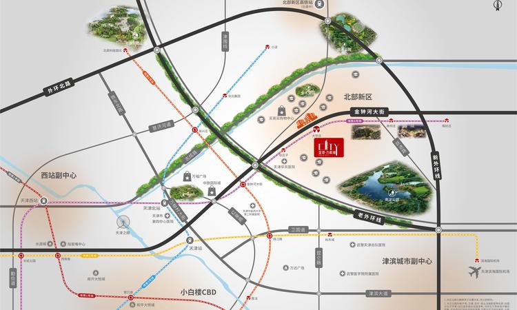 金地万悦城交通图