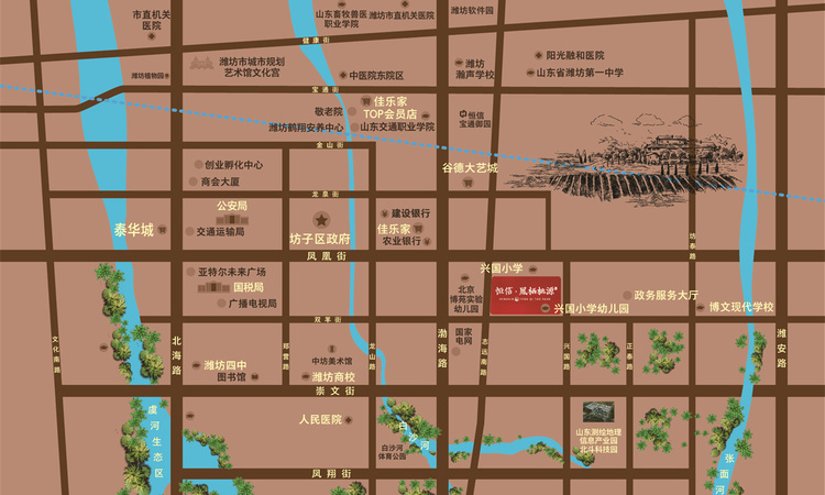 恒信·凤栖桃源交通图