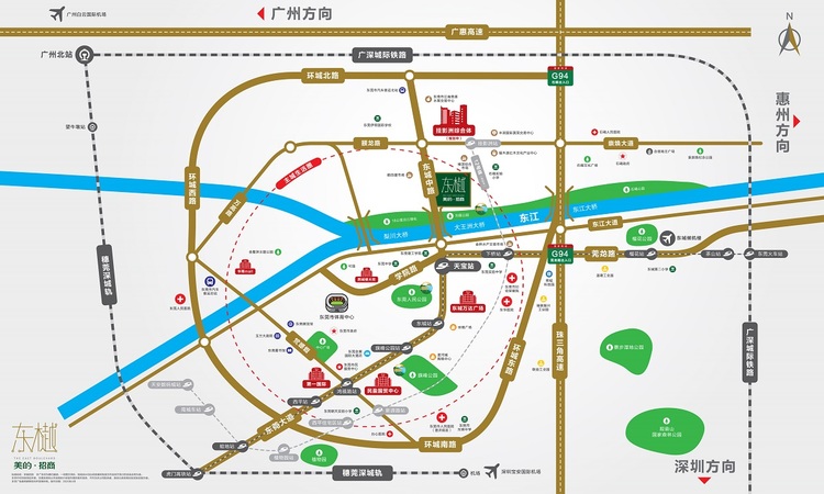 美的招商·东樾·蜜越交通图