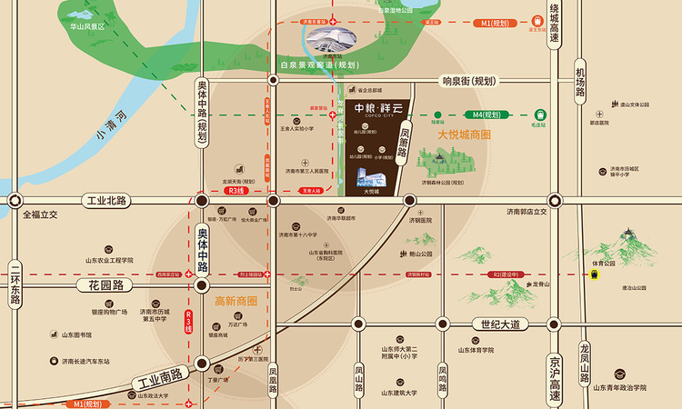 中粮祥云交通图