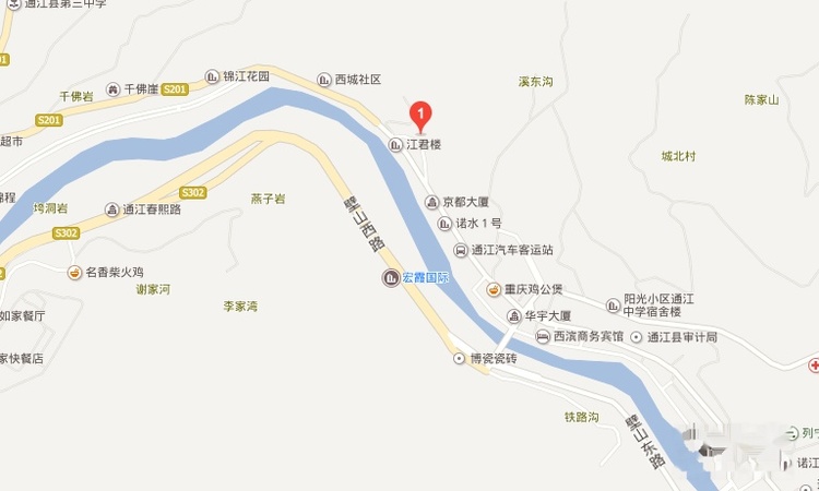 锦绣通江实景图