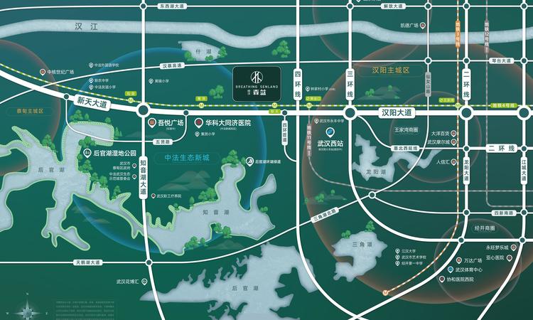 朗诗·森蓝交通图