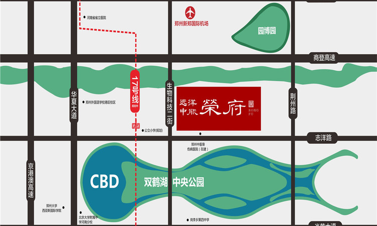 远洋中能荣府交通图