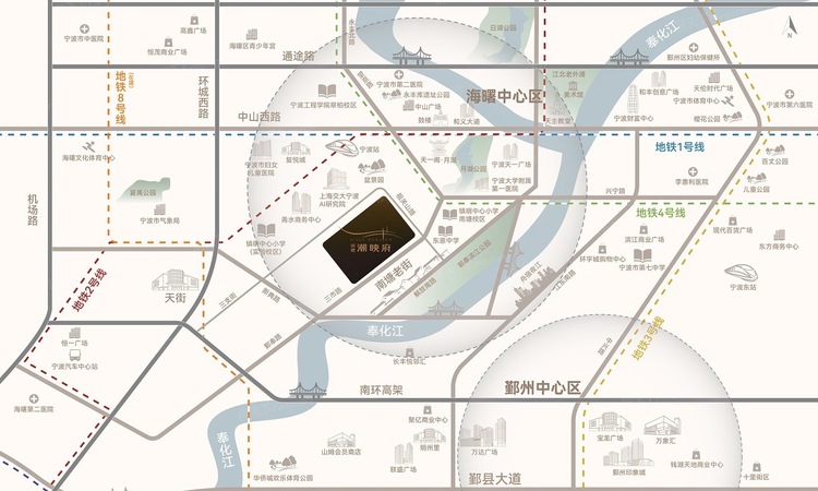 滨建潮映府交通图