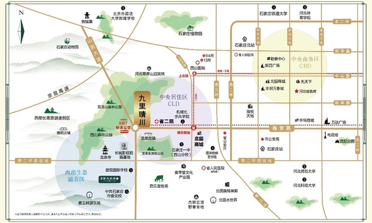 龙湖九里晴川交通图