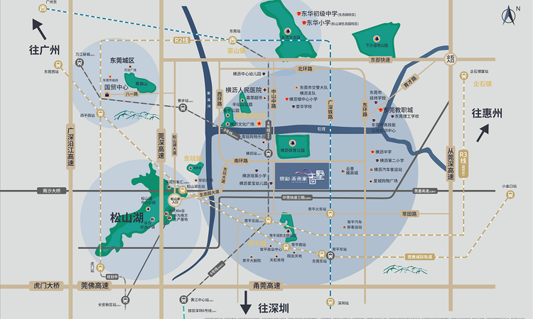 京彩未来家云墅交通图