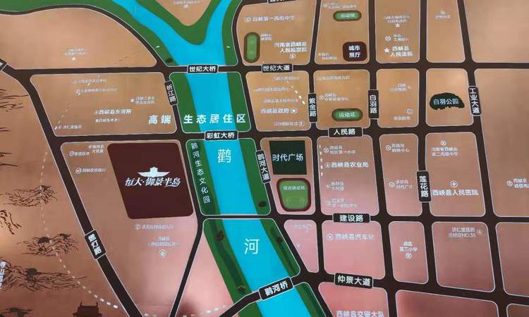 西峡恒大御景半岛交通图