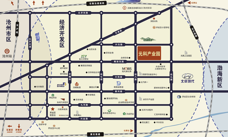 沧州元科产业园交通图