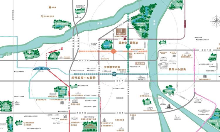 远洋·未央华府交通图