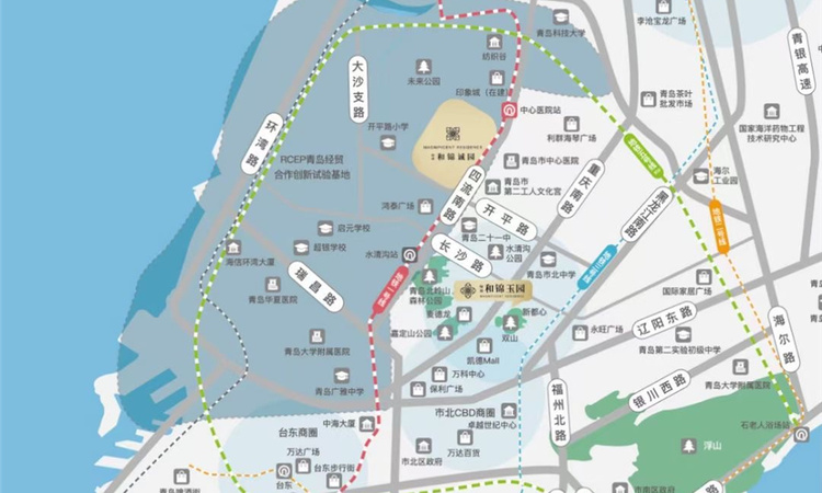 绿城和锦玉园交通图