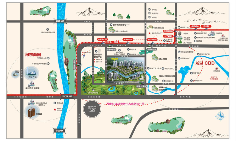 龙象城•领誉交通图