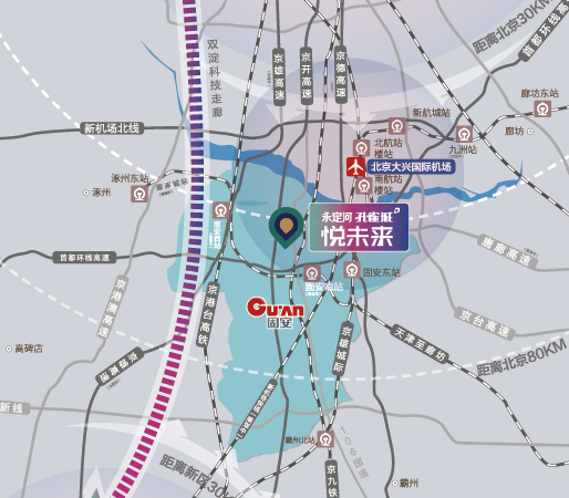永定河孔雀城悦未来交通图