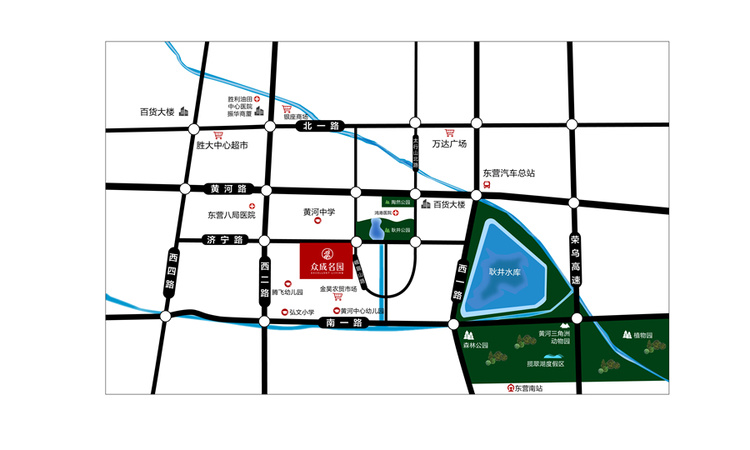 众成名园交通图