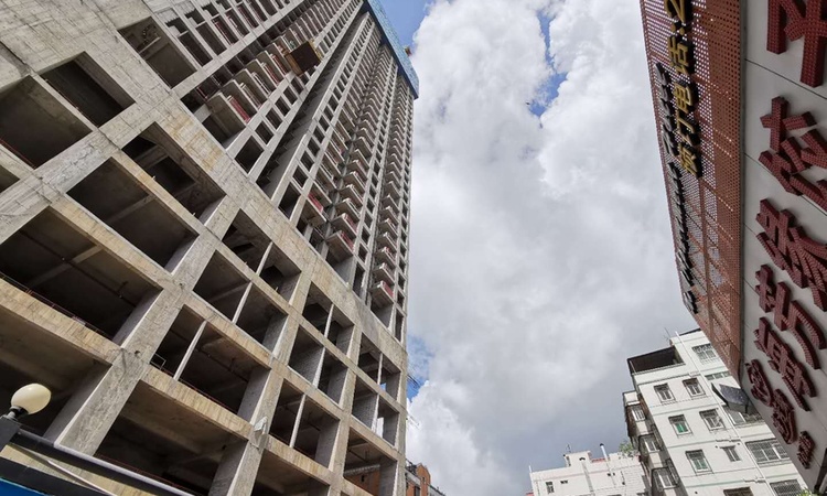 深业鹤塘岭花园施工进度图