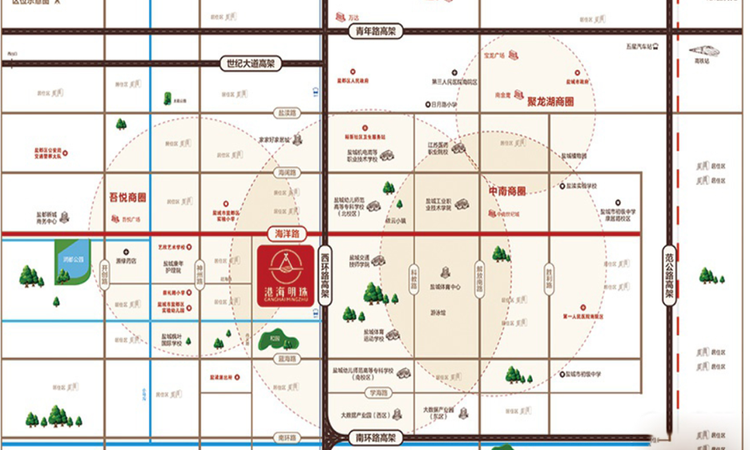 港海明珠花苑交通图