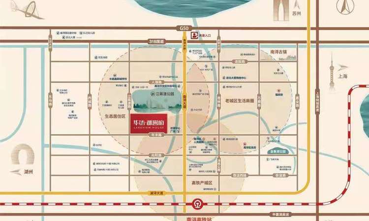 华纺湖誉府交通图