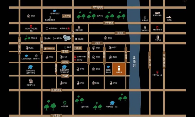 玲珑河畔交通图