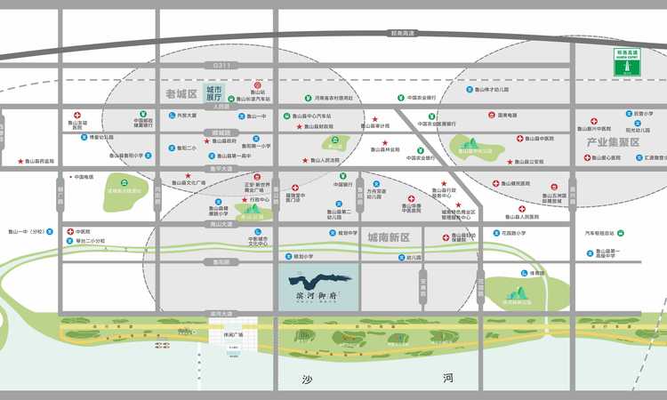 滨河御府交通图
