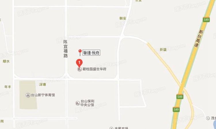 敏捷·悦府交通图