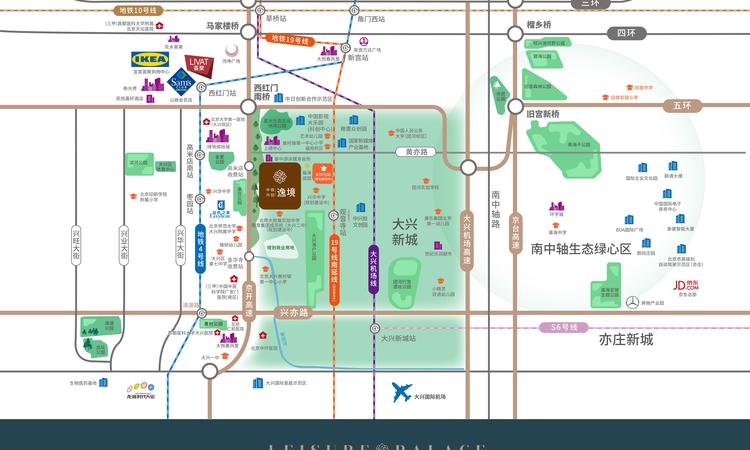中铁兴创逸境交通图