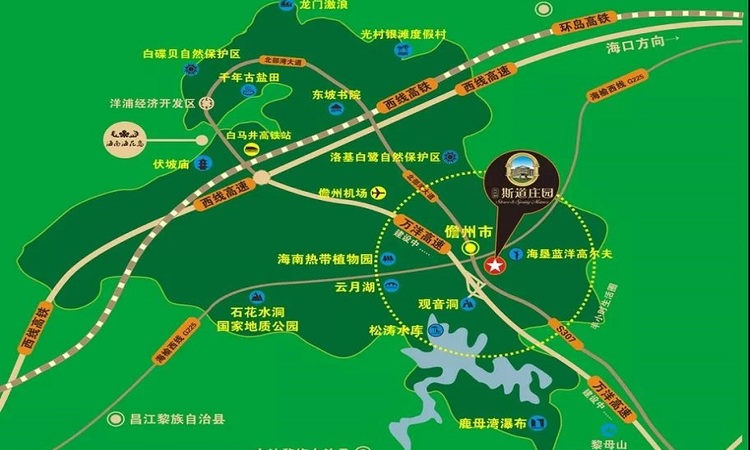 天来泉斯道庄园交通图