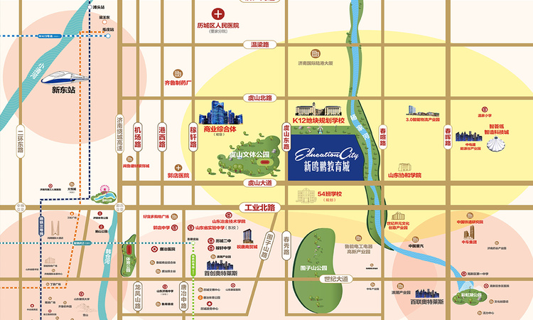 新鸥鹏教育城交通图