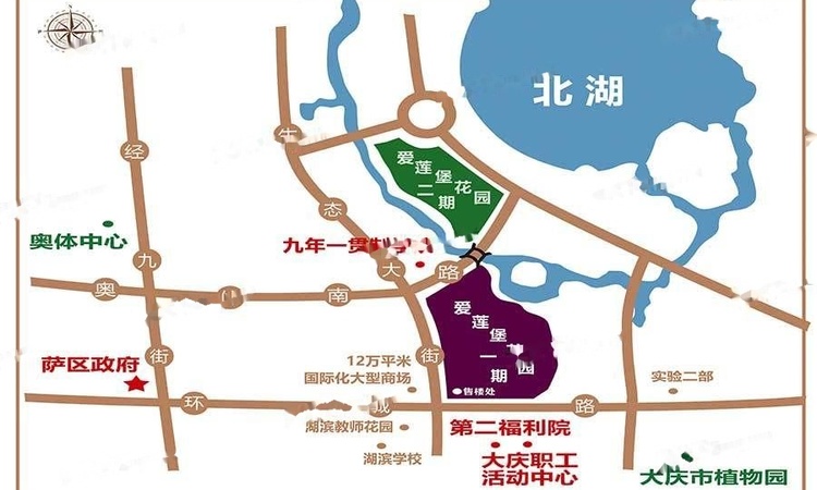 爱莲堡花园二期交通图